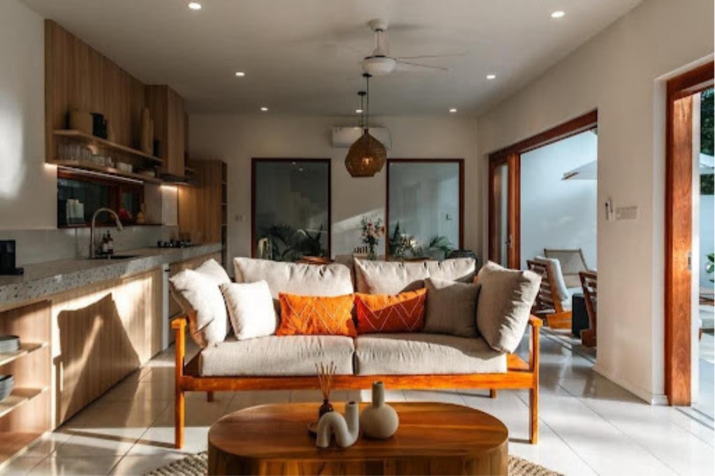 Living and kitchen interior